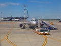 Planes in sheremetyevo airport Royalty Free Stock Photo