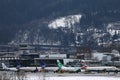 Planes at terminal in Innsbruck Airport, INN