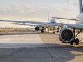 Planes waiting for takeoff Royalty Free Stock Photo