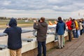 Planespotter at Berlin Tegel TXL Airport in Germany