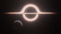 a Planet in the black hole system Royalty Free Stock Photo