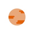 planet colored icon. Element of web icon for mobile concept and web apps. Colored isolated planet icon can be used for web and