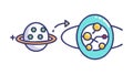 Planet with Connected Data Nodes, Global Network, vector design Generative AI Royalty Free Stock Photo