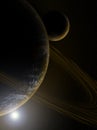 Planet in deep space wallpaper