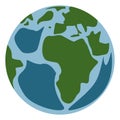 Planet earth Africa continent vector illustration Royalty Free Stock Photo