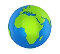 Planet Earth Africa View Isolated