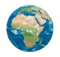 Planet Earth Africa View Isolated Royalty Free Stock Photo