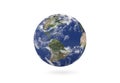 Planet Earth in America isolate. Elements of this image furnished by NASA. Royalty Free Stock Photo