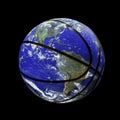 The Planet Earth as a Basket Ball. the original image of earth is a public domain image from NASA