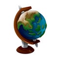Planet earth as globe stand. Vector illustration decorative design Royalty Free Stock Photo