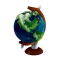 Planet earth as globe stand. Vector illustration decorative design Royalty Free Stock Photo