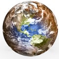 Planet Earth with atmosphere isolated. Death of the planet Royalty Free Stock Photo