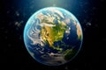 Planet earth background. Generative AI Royalty Free Stock Photo