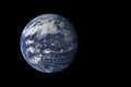 Planet Earth on a black background. Elements of this image were furnished by NASA Royalty Free Stock Photo