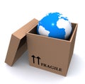 Planet Earth in box Royalty Free Stock Photo