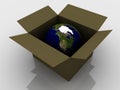Planet Earth in a box Royalty Free Stock Photo