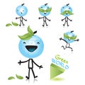 Planet earth cartoon character Royalty Free Stock Photo