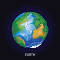 Planet Earth cartoon vector illustration Royalty Free Stock Photo