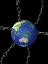 Planet earth in Chains
