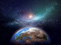 Planet Earth in cosmic space Royalty Free Stock Photo