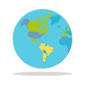 Planet Earth with Countries Vector Illustration.