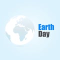 Planet earth day in blue style Royalty Free Stock Photo