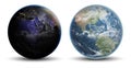 Planet Earth day and night. Highly realistic illustration