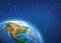 Planet Earth. North America from space. Royalty Free Stock Photo