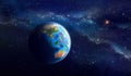 Planet Earth in deep space Royalty Free Stock Photo