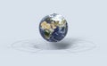 planet earth distorts space time - 3d render Royalty Free Stock Photo