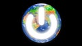 Planet Earth and electric power button. Earth hour event. Earth day. Ecology. Elements of this image furnished by NASA