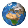 Planet Earth. Europe, Africa and Asia. Royalty Free Stock Photo