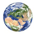 Planet Earth Europe View Isolated