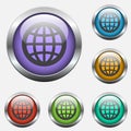 planet earth glass buttons Royalty Free Stock Photo