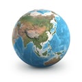 Planet Earth globe. Asia, China and Russia Royalty Free Stock Photo