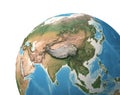 Planet Earth globe - Asia, Russia, China, India, Himalaya Royalty Free Stock Photo