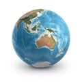 Planet Earth globe. Australia, Oceania and Southeast Asia Royalty Free Stock Photo