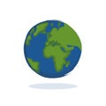 Planet earth globe icon blue and green Royalty Free Stock Photo