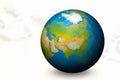 Planet earth globe, globe illustration physical map of world Royalty Free Stock Photo