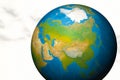 Planet earth globe, globe illustration physical map of world Royalty Free Stock Photo