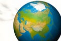 Planet earth globe, globe illustration physical map of world Royalty Free Stock Photo