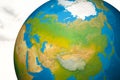 Planet earth globe, globe illustration physical map of world Royalty Free Stock Photo