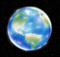 Planet earth globe with network line connected