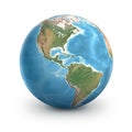 Planet Earth globe. North and South America Royalty Free Stock Photo