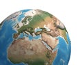 Planet Earth globe - physical map Royalty Free Stock Photo