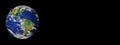 Planet earth globe from space isolated on black background banner or header with copy space. Royalty Free Stock Photo
