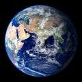 Planet earth globe from space on a black background. Elements of this image furnished by NASA Royalty Free Stock Photo