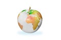 Planet Earth in image apple Royalty Free Stock Photo