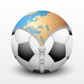 Planet Earth inside soccer ball