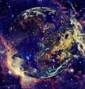 Planet Earth in outer space. Elements of this image furnished by NASA Royalty Free Stock Photo